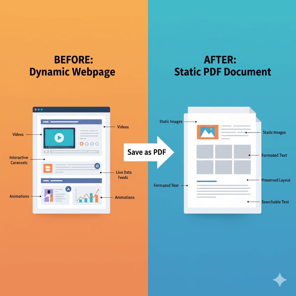 动态网页与 PDF 对比